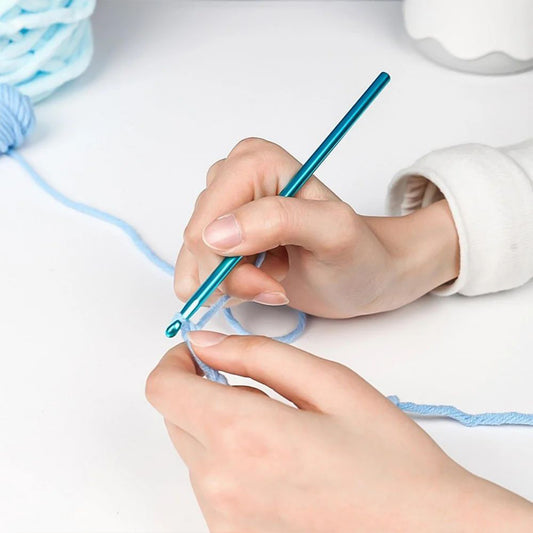 Aluminium Multicolor Knitting Needles, Crochet Kit (12 Pc...