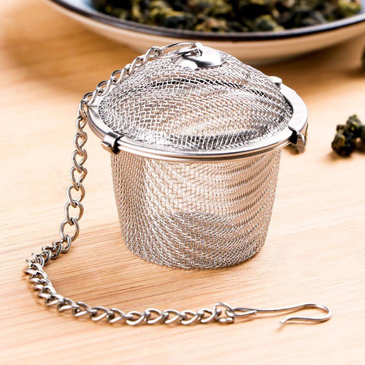 04_771677df-6814-4b01-bce0-383ec3dbb91b.jpg Stainless Steel Spice Tea Filter Herbs Locking Infuser...