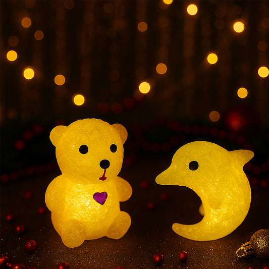 Unique Crystal Night Light: Multi-Shape LED Lamp (Mood...