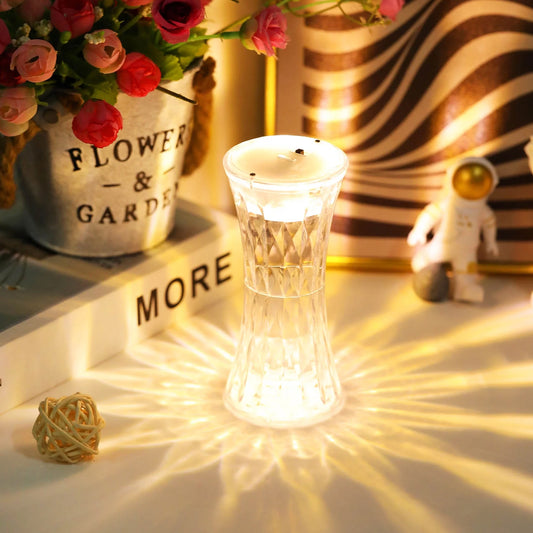 Crystal Table Lamp – Universal Soft Night Light...