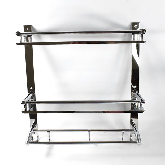 Stainless Steel Wall-Mount 2 Tier Self With Towel...