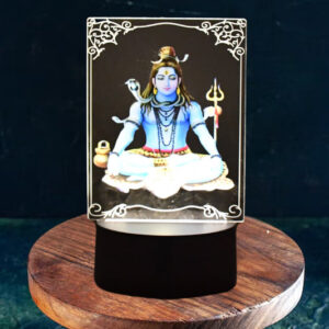 Beautiful 3D Lord Shiva Frame with Soft White...