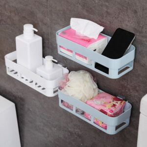 ABS Plastic Shower Corner Caddy Basket Shelf Rack...