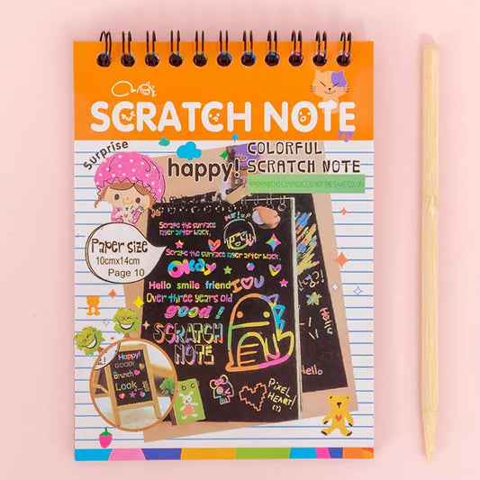 Crafts Rainbow Art Scratch Paper Book (10 Pages,...