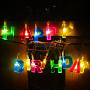 Decoratives Plastic Happy Birthday 13 LED Letter Battery...