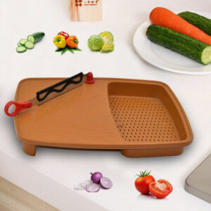 Thick Plastic Kitchen Chopping Cutting Slicing Tray with...