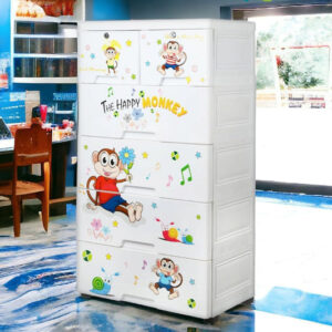 Kid's Plastic Chest of 6 Drawers, Multi-Purpose Stora...
