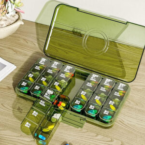 Portable Weekly Pill Box Organiser Daily Pill Keeper...