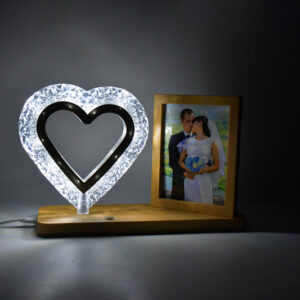 Heart Shape Cystal Led Lamp & Photo Frame...