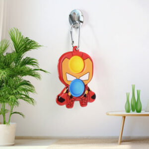 Themed Iron Man Shape Keychain Pop It Toy...