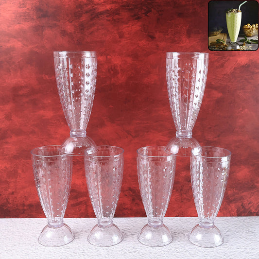 Supermom Transparent Plastic Milkshake Glass Set (400ML /...