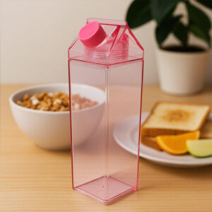 Plastic Milk Carton Colorful Clear Water Bottle, 17...