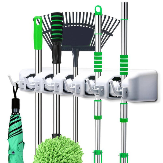 5-Layer Multipurpose Wall Mounted Organizer Mop And Broom...