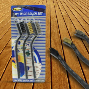 3pcs Mini Wire Brush Set (Steel / Nylon...