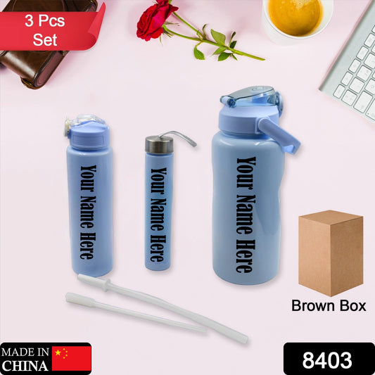 Customize Plastic Water Bottle 3pc Set,3 Different Size...