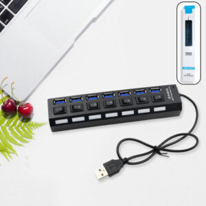 USB Splitter Multi Port USB 2.0 Hub, 7...