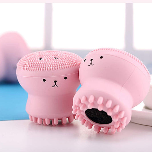Facial Cleansing Brushes, Cute Octopus Shape Silicone Fac...