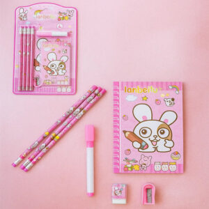 Kids' Stationery Kit: Wooden Pencils, Sharpener, Eras...