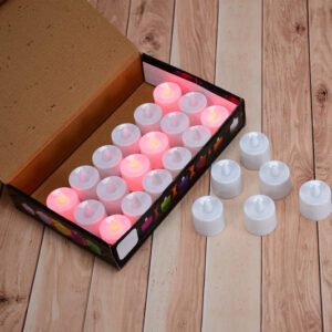 Red LED Tealights – Smokeless Flameless Candles for...