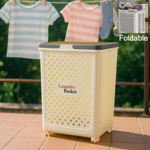 Multipurpose Foldable Laundry Basket with Wheels