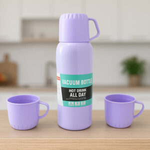 Vacuum Flask Set – Stainless Steel Thermos with...