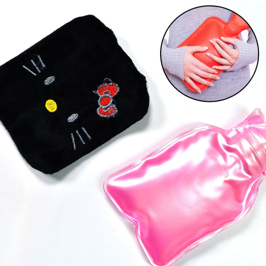 Black Small Hot Water Bag with Cover –...