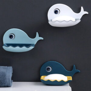 Fish Shape Soap Dish Adhesive Waterproof Wall Mounted...