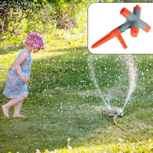 360° Rotating Garden Sprinkler – Adjustable 4-Arm Lawn...