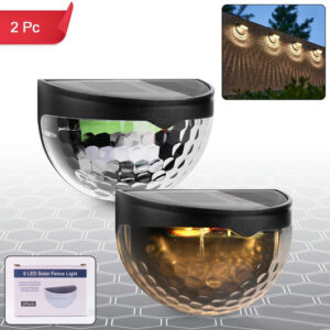 6 LED Solar Powered Wall Mount Fence Light...