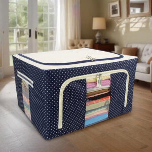 Foldable Steel Frame Clothes Living Storage Organizer Han...