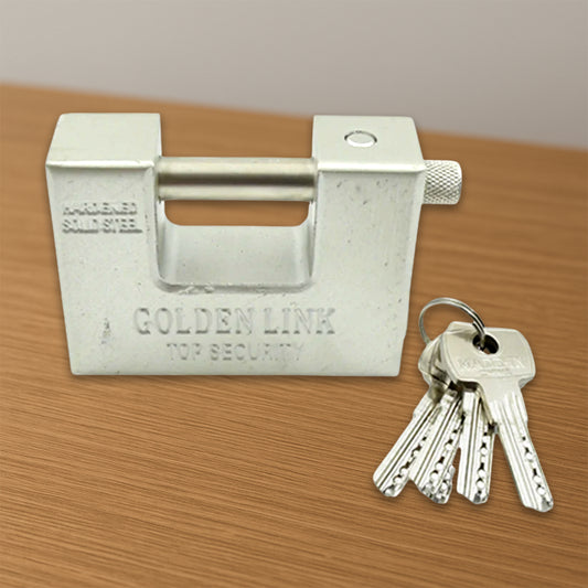 94mm Stainless Steel Padlock: Rectangular, Hardened Steel...