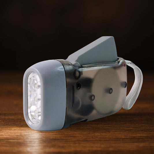 3 LED Hand Press Torch Hand Crank Flashlight...