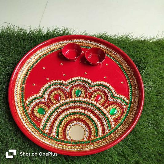 Decorative Pooja Thali For Diwali / Welcome Pooja...