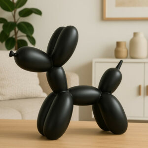 HOME DECOR Modern Matte Black Balloon Dog Sculpture...
