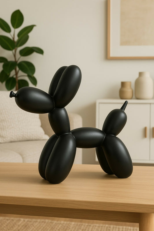 HOME DECOR Modern Matte Black Balloon Dog Sculpture...