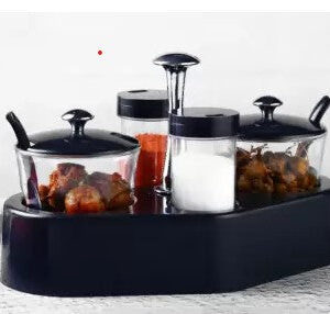 Ganesh rendy Condiment set For Kitchen Transparent jar...