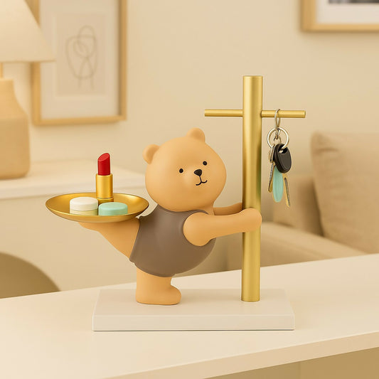 HOME DECOR Cute Bear Pole Key Holder with...
