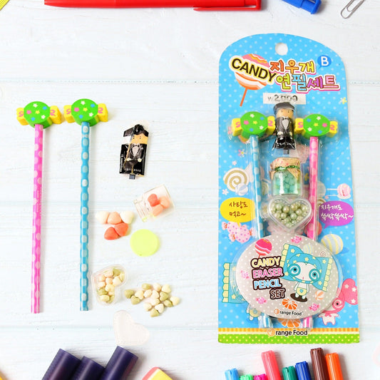 Fun Candy Design Pencil Set with Accessories (1...