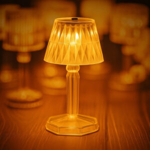 2in1 Transparent Mini Crystal Table Lamp with Reflection...