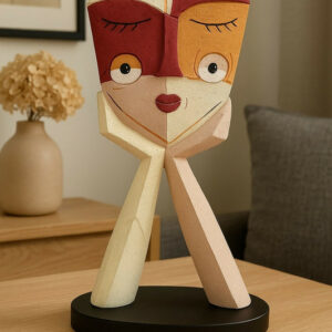 HOME DECOR Abstract Multicolor Face Sculpture | Handcraft...