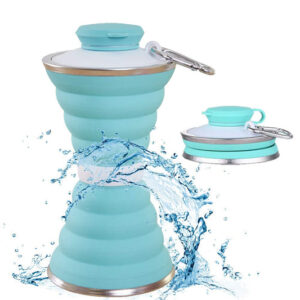Silicone Collapsible Water Bottle for Camping & Sport...