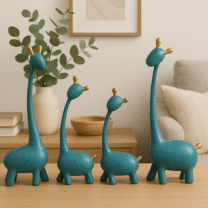 HOME DECOR Giraffe Family Figurines – Set of...