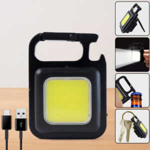 Mini Rechargeable Keychain Flashlight - 4 Light Modes...