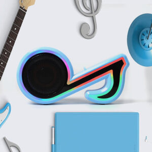 Mini Portable Music Note Shape Speaker Subwoofer Colorful...
