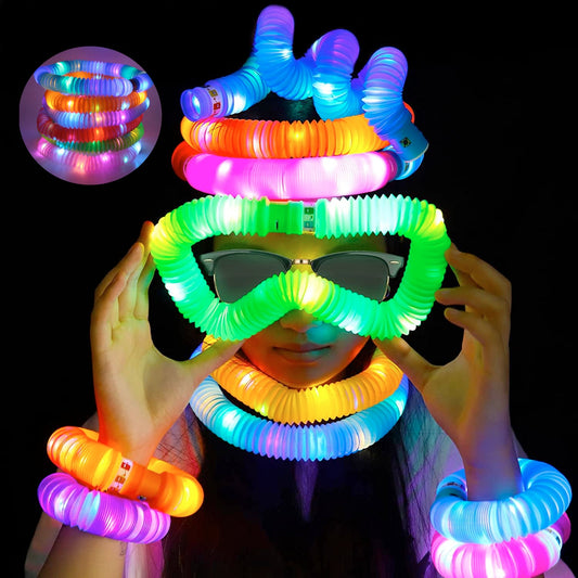 Colourful Tubes Sensory Toys Stretch Fidget Tube Toys...