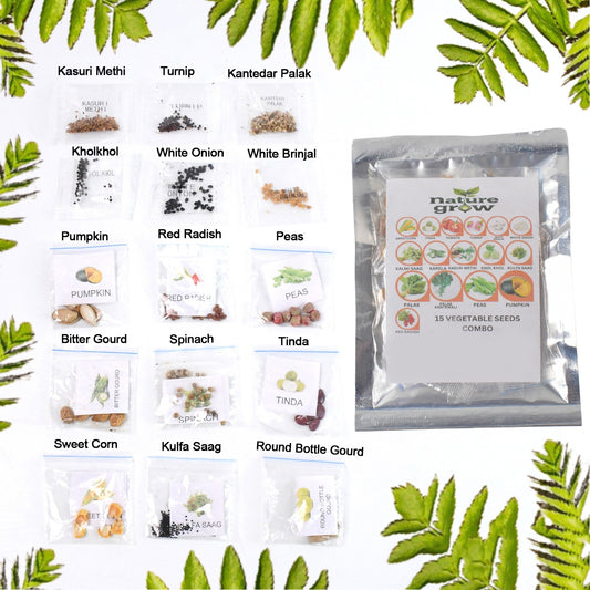 15 Varieties of Vegetable Seeds Combo (1 Pkt....