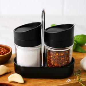 Apex Helix Salt N' Pepper 2-Piece Plastic Jar...