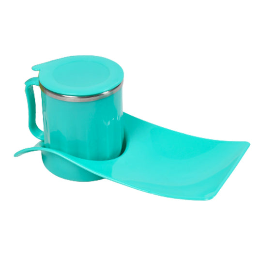 Snack Tray with 350ml Steel Cup for Kids...