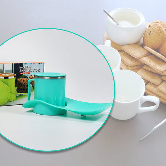 Customize Snack Tray with 350ml Steel Cup for...